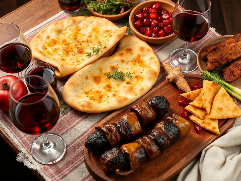 Armenian food and wine
