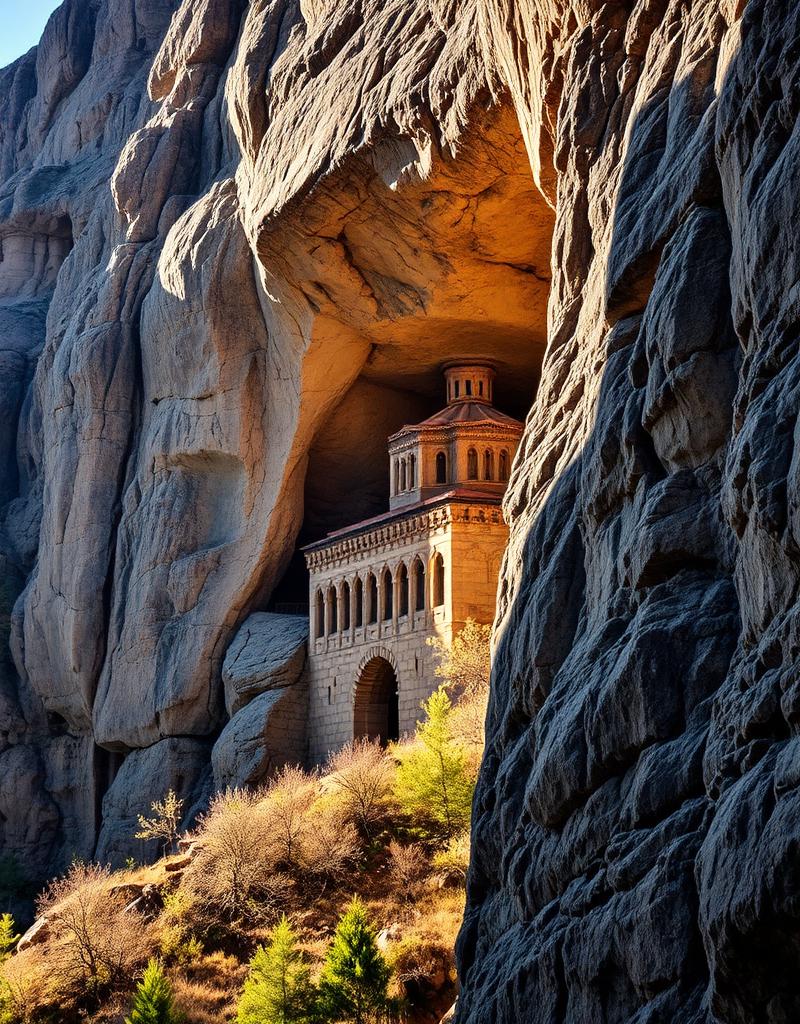Geghard Monastery in rock
